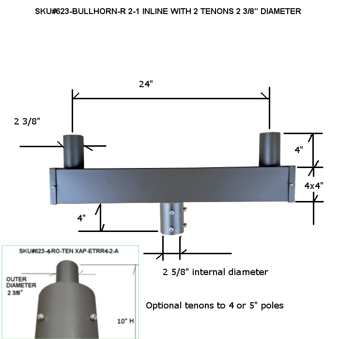 623-BULLHORN-R 2-1 INLINE