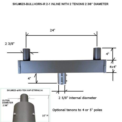 623-BULLHORN-R 2-1 INLINE