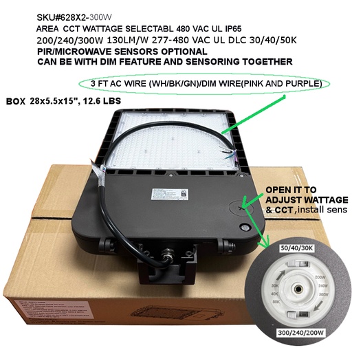 [Go 628C2-300W/629C2-300W/photocell?] 628X2-300W